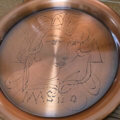 池田満寿夫 純銅製 トレー お盆 1983年 美の女神 MAX FACTORの画像