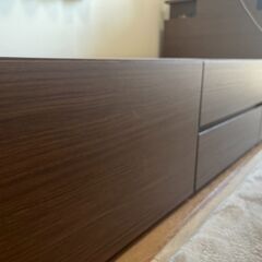 一人暮らし用ベッド・引き出し付き(ニトリ)（分解必要・引き取り限定）の画像