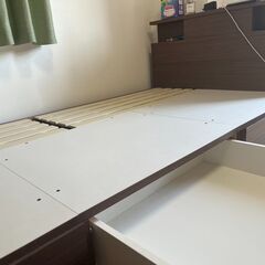 一人暮らし用ベッド・引き出し付き(ニトリ)（分解必要・引き取り限定）の画像
