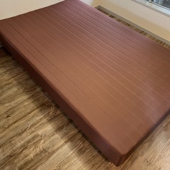 10月末まで‼️茶色 ベッド セミシングルの画像