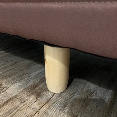 10月末まで‼️茶色 ベッド セミシングルの画像