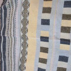 イタリア製　LANERUSSI  ラネロッシ　高級マルチラグ　ブランケット大小２枚セット　クリーニング済みの画像