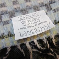 イタリア製　LANERUSSI  ラネロッシ　高級マルチラグ　ブランケット大小２枚セット　クリーニング済みの画像