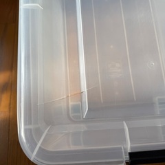 衣装ケース コロ付収納ケース クリア 4点セットの画像