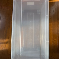 衣装ケース コロ付収納ケース クリア 4点セットの画像