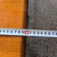 レトロ　喫茶店　カフェテーブル　サイズ１００✕７０、高さ７０センチ　傷あり　おまけ付きの画像