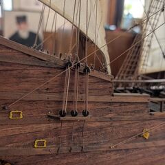 完成品 豪華 木製帆船模型 ハーフムーン（Half Moon） 1/40スケールの画像