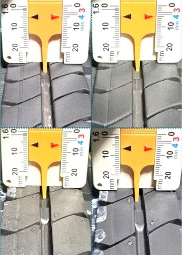 「商談中」「2」　155/65R14 新品タイヤ2本と中古タイヤ2本の4本セット