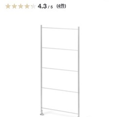 無印ラック　ブラック　84センチ　キャスター付の画像