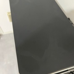 無印ラック　ブラック　84センチ　キャスター付の画像