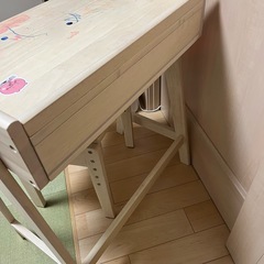 キッズデスクチェア 机 椅子 木製 未就学児 お絵描き 子供用学習机 椅子セットの画像