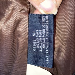 Wilson Leather レザー ボタンジャケット ブラウン Mの画像