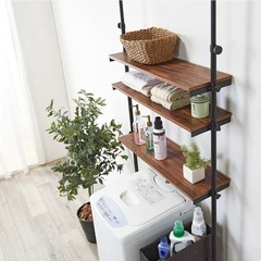 おしゃれ洗濯機ラック　突っ張りの画像