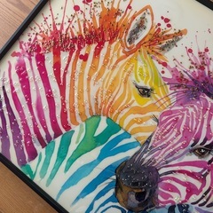 シマウマ　絵画🖼️の画像