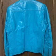 【Y00001】DOWBL(ダブル) レザーシングルライダースジャケット　42(S) の画像