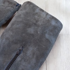 pitti ピッティ スエード調 ロングブーツ 24cm ブラウンの画像