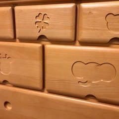 ミキハウス 木製ベビーダンス チェスト 美品 定価約11万円 大田区上池台 引き取り限定 の画像