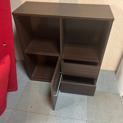 木製ラック　ダークブラウンの画像