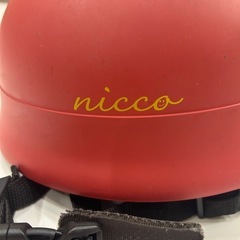 子供用自転車ヘルメットniccoニコべびーベビーレッド★女の子★赤47-52cm47-52cmの画像