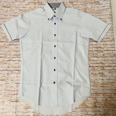 【形勢安定加工】メンズ　半袖　ワイシャツ襟付き　ポロシャツ　Mサイズの画像