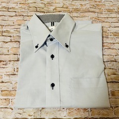 【形勢安定加工】メンズ　半袖　ワイシャツ襟付き　ポロシャツ　Mサイズの画像