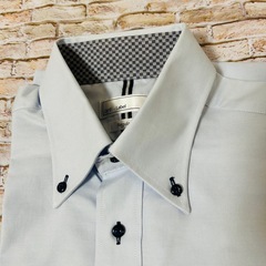 【形勢安定加工】メンズ　半袖　ワイシャツ襟付き　ポロシャツ　Mサイズの画像