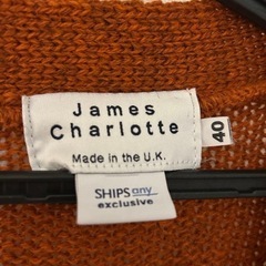 【SHIPS any別注】James Charlotte: リラックスフィット ライン Vネック カーディガンの画像