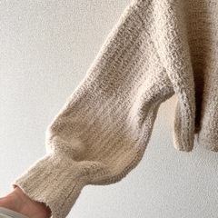 ふわふわ厚手のニット　アイボリー　サイズF   GRLの画像