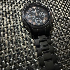 ARMANI アルマーニ　腕時計　AR-1410 セラミック　革ベルトに変更すればOKの画像