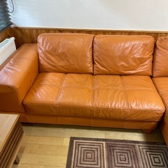 HUGOJapanレザー L字型ソファの画像