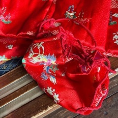 七五三　3歳児　女の子　赤の画像