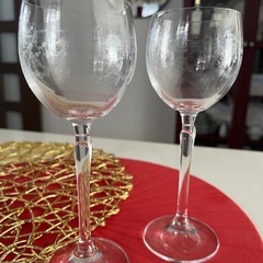 ボヘミアン クリスタルワイングラス ペア  の画像