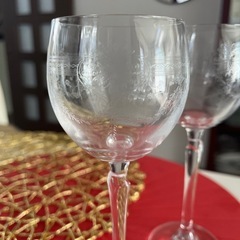 ボヘミアン クリスタルワイングラス ペア  の画像