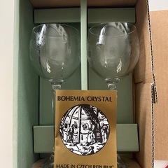 ボヘミアン クリスタルワイングラス ペア  の画像