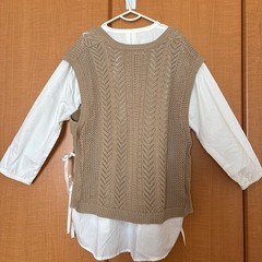 【tiny manon】130 チュニックシャツ&綿ベストの画像