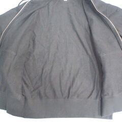 ( M-1001 )LACOSTE ラコステ ダブルジッパー ジップアップ スウェットパーカー ブラック 黒 （US Sサイズ）  綿１００％ コットン 中古の画像