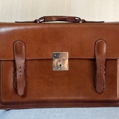 ビジネスバッグ レザー ブラウンの画像