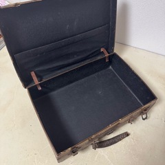 トランク　寅さんバッグ古いケースアンティーク収納レトロ古道具の画像