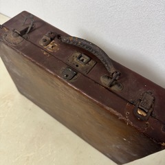 トランク　寅さんバッグ古いケースアンティーク収納レトロ古道具の画像