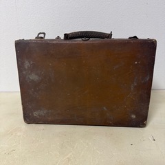 トランク　寅さんバッグ古いケースアンティーク収納レトロ古道具の画像