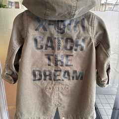 ⭕️X-girlキッズ　希少！ライダース重ね着ぎモッズコート 90の画像