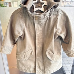 ⭕️X-girlキッズ　希少！ライダース重ね着ぎモッズコート 90の画像