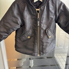 ⭕️X-girlキッズ　希少！ライダース重ね着ぎモッズコート 90の画像