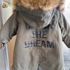 ⭕️X-girlキッズ　希少！ライダース重ね着ぎモッズコート 90の画像