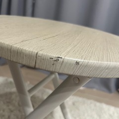 11/8まで 折りたたみ イス 白の画像