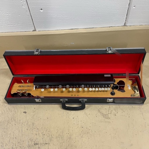 琴伝流 大正琴 ケース、ピック付き ネーム入り 本体良好／現状品