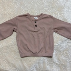 ベビー　h&m セットアップ 9-12M 80 ベージュ 上下セットの画像