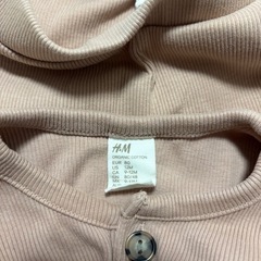 ベビー　h&m セットアップ 9-12M 80 ベージュ 上下セットの画像