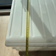 キャスター付き プラスチック収納チェスト（3段×2列・計6引き出し／ホワイト×クリア）の画像