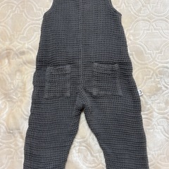 ベビー ピッチコーラル  プレミアムワッフル ロンパース グレー 90の画像